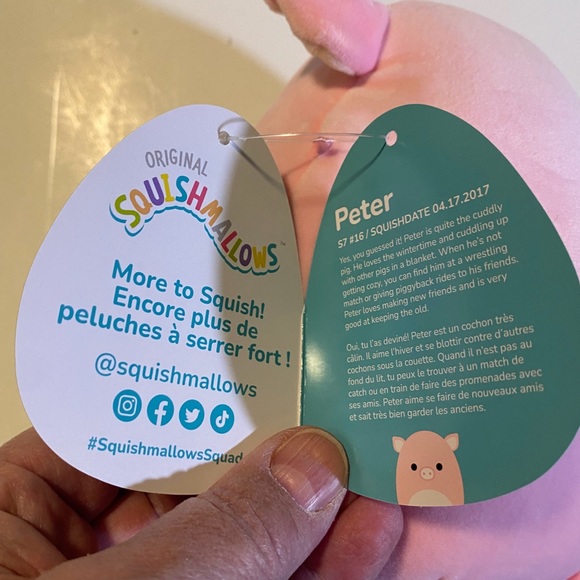 Squishmallows Peter the pig NWT 8” high - Picture 4 of 6